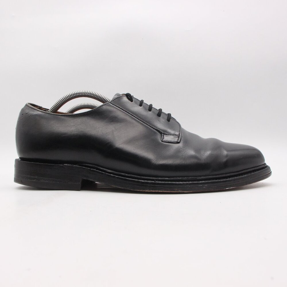 Church's Royal Tweed Plain Toe Derby Men’s Size UK 10.5 Black Leather Lace Up